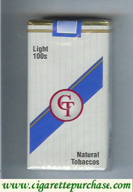 CT light 100s cigarettes natural tobaccos